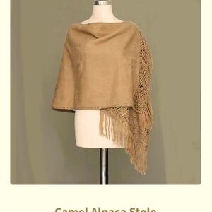 Elegant Camel Alpaca Stole